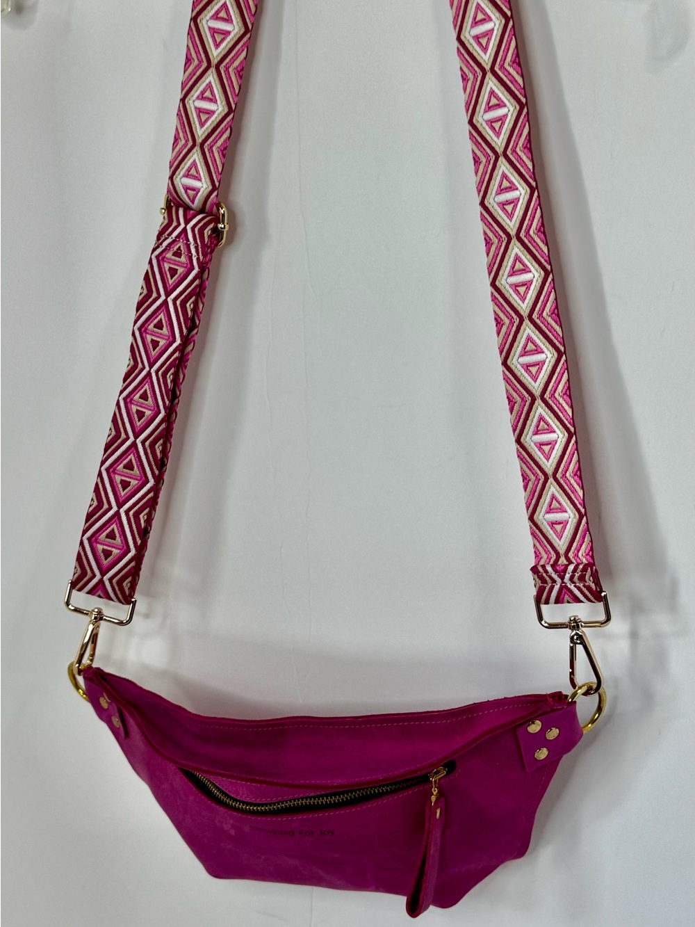 Designed for Joy Magenta Women’s Crossbody Belt Bag, and Pouch